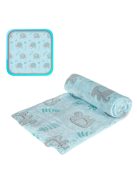 Бебешко поларено одеяло Слонче, 100x80 cm, Син