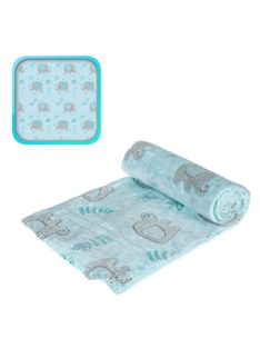   Бебешко поларено одеяло Слонче, 100x80 cm, Син
