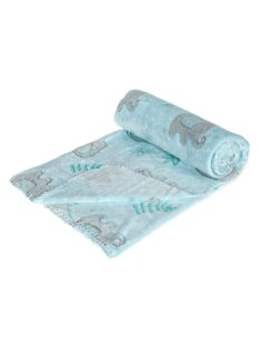   Бебешко поларено одеяло Слонче, 100x80 cm, Син