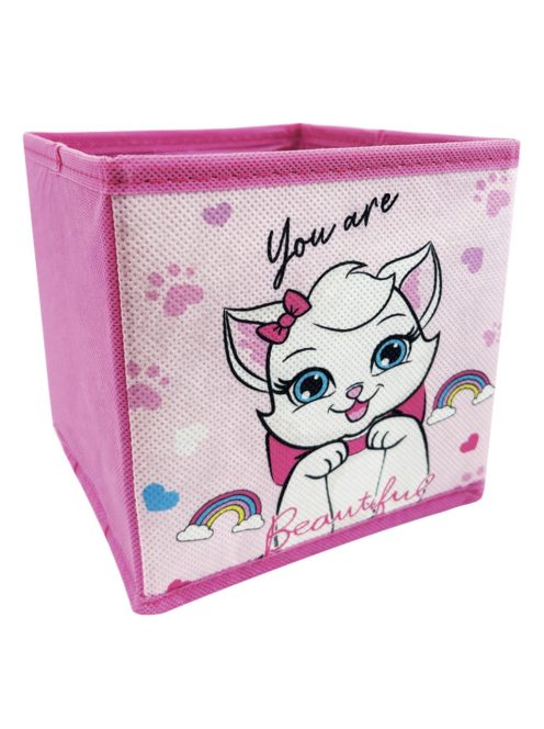 Сгъваем кош за играчки Коте Мари, 15х15х15 см