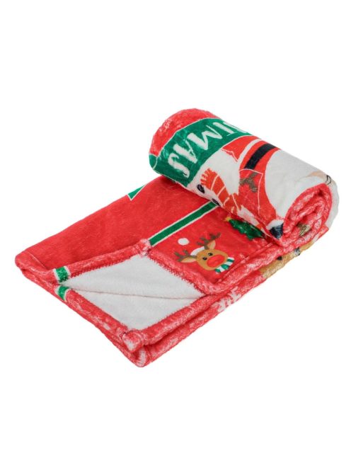 Детско одеяло Коледа 80 х 90 см, Велурено, Меко, Christmass blanket