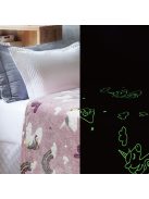 Детско поларено одеяло - фосфорециращо Unicorn Rainbow, 140x100cm, Розов