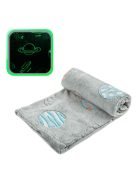 Детско поларено одеяло - фосфорециращо Planet Universe, 140x100cm, Сив