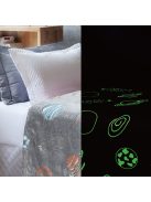 Детско поларено одеяло - фосфорециращо Planet Universe, 140x100cm, Сив