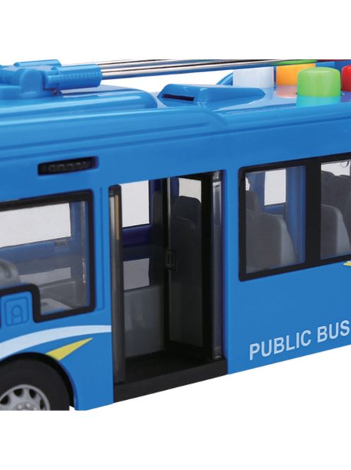 Градски автобус  със звук и светлина, 50x9.5x13cm, 3+ години, Син