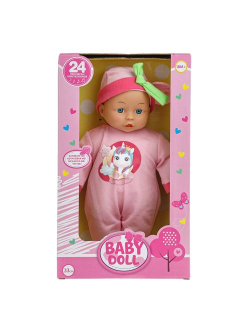 Бебе-Кукла (33см) с меко тяло и биберон, 24 Звуци, 19x9x33 cm , 3+ години