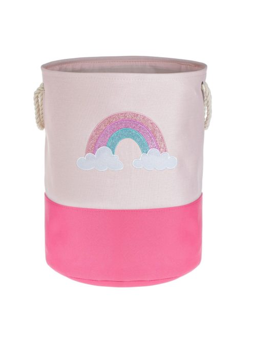 Кош за пране Дъга с дръжки, С бродерия, 40x50 cm
