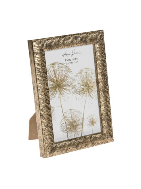 Декоративна релефна рамка за снимки в бронзов brushed ефект, 10x15см