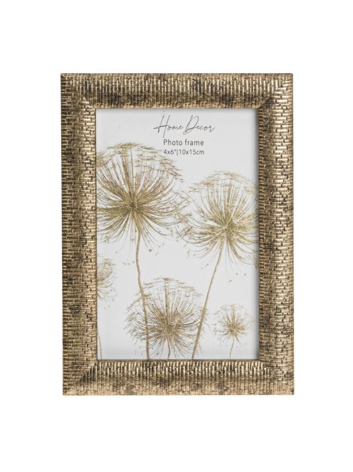 Декоративна релефна рамка за снимки в бронзов brushed ефект, 10x15см