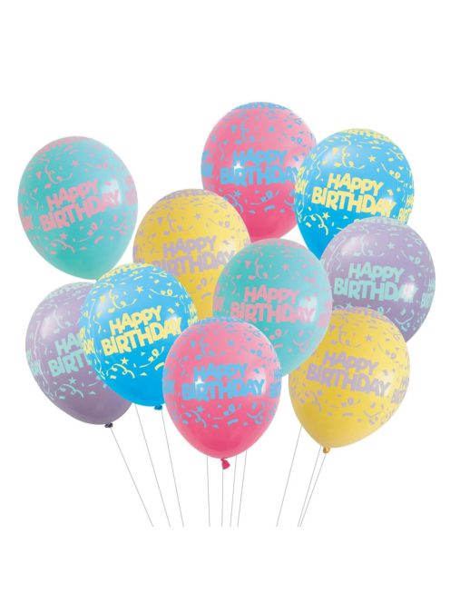 Комплект балони (30ч) Happy Birthday, Латекс, Party balloon set, 30 cm