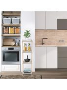 Универсална етажерка на 4 нива, Дървена с пластмасови рафтове, 100x25x26 cm