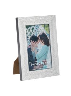   Декоративна рамка за снимки с грапава повърхност, Сребриста 10x15 см