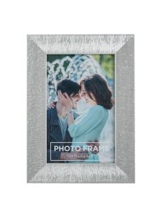   Декоративна рамка за снимки с грапава повърхност, Сребриста 10x15 см