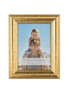   Декоративна рамка за снимка, Златист цвят, 13x18 см