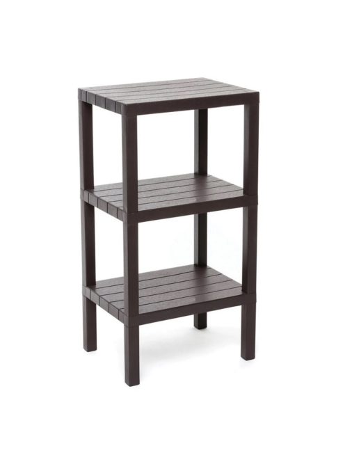 Универсална етажерка на 3 нива, Пластмасова с имитация на дърво, До 60 кг., 38x29x73.5 см