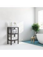 Универсална етажерка на 3 нива, Пластмасова с имитация на дърво, До 60 кг., 38x29x73.5 см