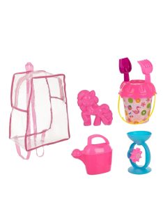 Детски плажен комплект: Раничка с формичка ЕДНОРОГ и 5 аксесоара, Дъга