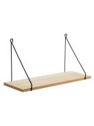 Универсален рафт за стена, Форма триъгълна, Метал и дърво, 40 x 15 x 20 cm