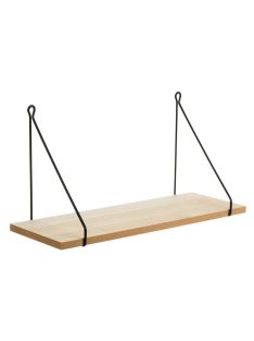   Универсален рафт за стена, Форма триъгълна, Метал и дърво, 40 x 15 x 20 cm