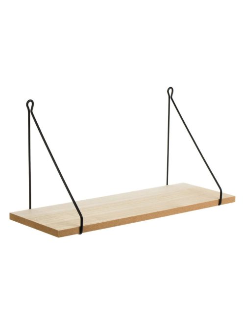 Универсален рафт за стена, Форма триъгълна, Метал и дърво, 40 x 15 x 20 cm
