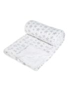 Детско поларено одеяло Grey White Stars, 140x100cm, Бяло