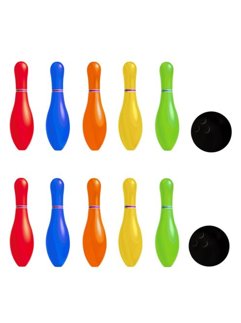 Детска игра БОУЛИНГ с 6 кегли (29cm) и 2 топка (12,5cm), 47x15.5x30 cm