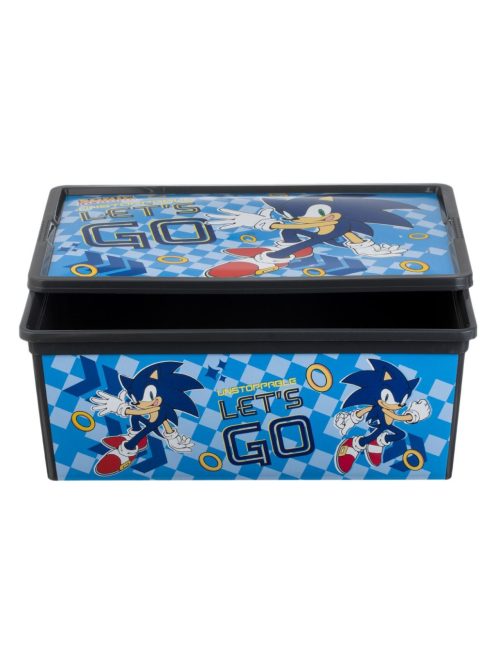 Кутия за съхранение с капак Sonic, Пластмасова, 37x26x14 cm