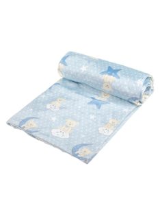   Бебешко поларено одеяло Мече, Двулицево 90x80 cm, Син