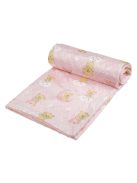 Бебешко поларено одеяло Мече, Двулицево 90x80 cm, Розово