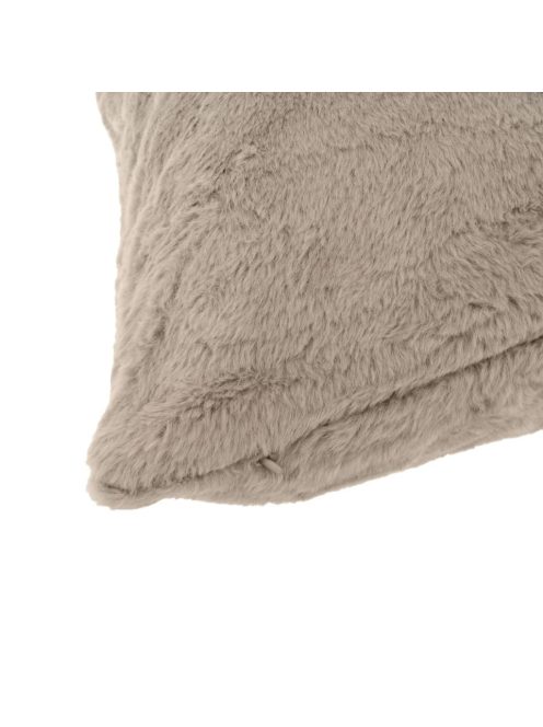 Декоративна калъфка за възглавница 50 x 50 см, Зимна с имитация на заешка козина, Бежава