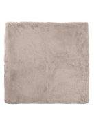 Декоративна калъфка за възглавница 50 x 50 см, Зимна с имитация на заешка козина, Бежава