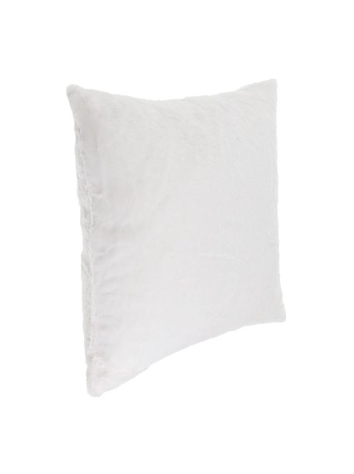 Декоративна калъфка за възглавница 50 x 50 см, Зимна с имитация на заешка козина, Екрю