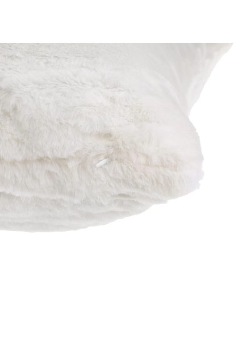 Декоративна калъфка за възглавница 50 x 50 см, Зимна с имитация на заешка козина, Екрю