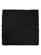 Декоративна калъфка за възглавница 50 x 50 см, Зимна с имитация на заешка козина, Черен