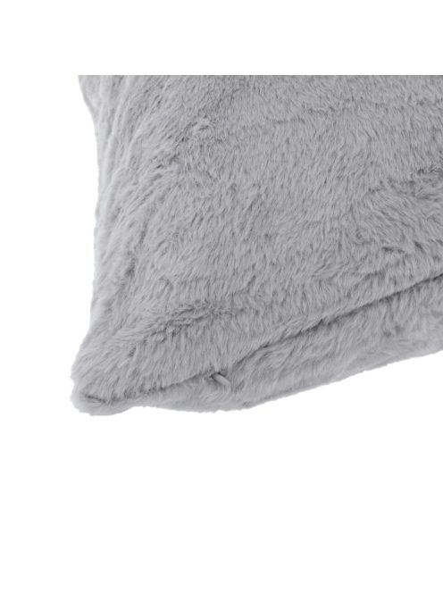 Декоративна калъфка за възглавница 50 x 50 см, Зимна с имитация на заешка козина, Сив