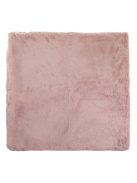 Декоративна калъфка за възглавница 50 x 50 см, Зимна с имитация на заешка козина, Розова