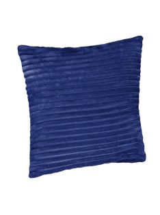   Декоративна калъфка за възглавница, 45x45см, Кадифе, Ватирана, Тъмно синя