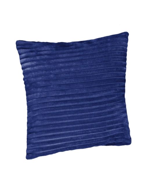 Декоративна калъфка за възглавница, 45x45см, Кадифе, Ватирана, Тъмно синя