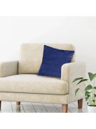 Декоративна калъфка за възглавница, 45x45см, Кадифе, Ватирана, Тъмно синя