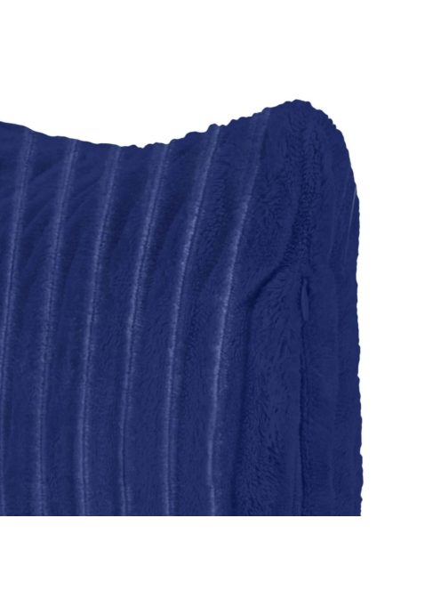 Декоративна калъфка за възглавница, 45x45см, Кадифе, Ватирана, Тъмно синя