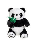 Плюшено мече ПАНДА с бамбукови листа, Седяща, 35 cm