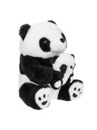 Плюшено мече ПАНДА с бебе, Седяща, 38 cm