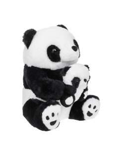   Плюшено мече ПАНДА с бебе, Седяща, 38 cm
