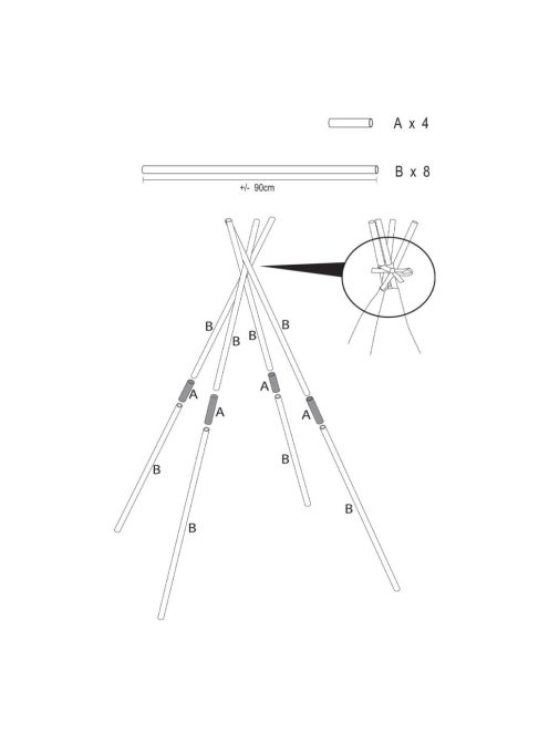Детска палатка- индианско иглу, 120x120x150 см