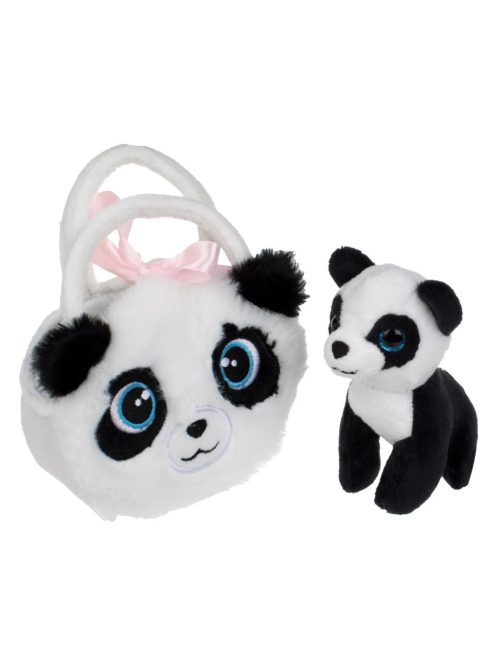 Плюшено мече ПАНДА мини в чанта, 11 cm