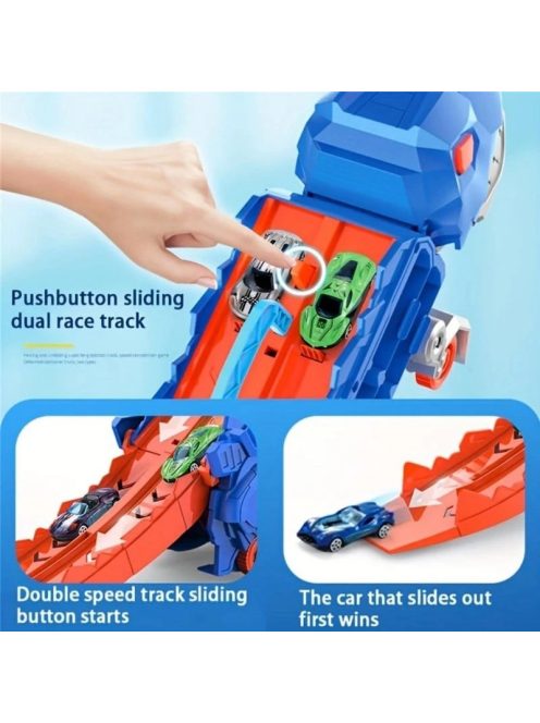 Писта - камион "Динозавър" с 2 превозни средства, 46x15x30cm, 3+ години