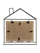 Дървена рамка за снимки в метална основа с форма на къща с надпис „Home“, 21x7x23 см