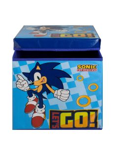   Кутия за съхранение - табуретка с капак Соник, Disney Sonic Let's Go, 30х30х30 см