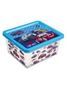Кутия за съхранение с капак Рали, Car race, Пластмасова, 19x16.5x9.5cm