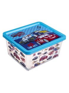   Кутия за съхранение с капак Рали, Car race, Пластмасова, 19x16.5x9.5cm
